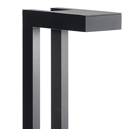 Kichler 15844BKT contemporary two-arm path light in Textured Black on a white background